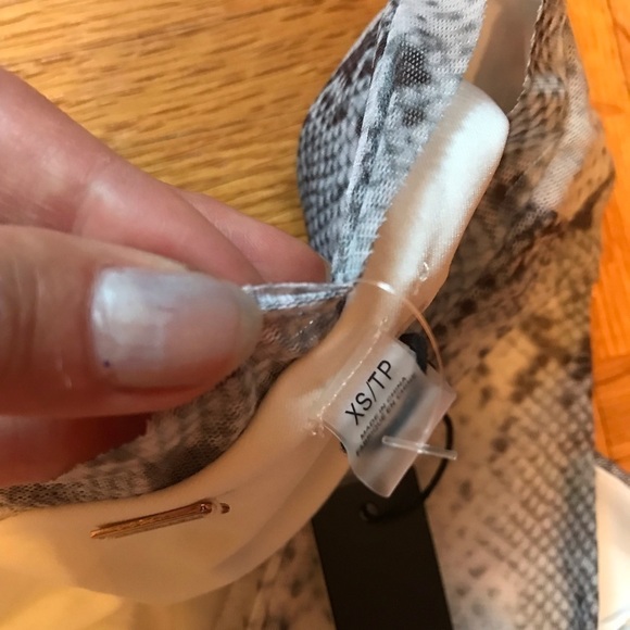 Tahari Python Print Midi Dress Y2K Grunge Aesthetic Alternative Night Out XS - Picture 9 of 10